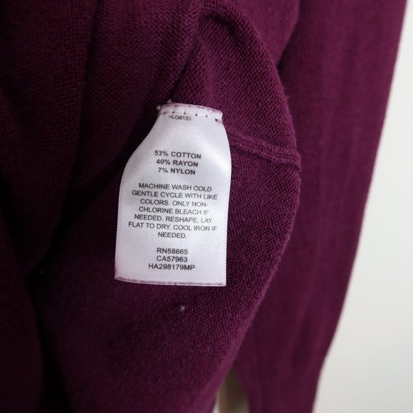 4/$25 HALOGEN Size S Purple Tres Chic Graphic Crew Neck Graphic Pullover Sweater - Picture 5 of 5